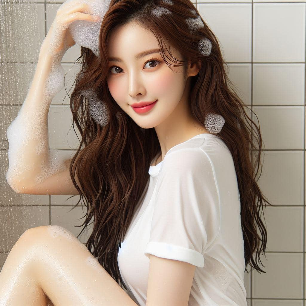 妹子洗澡