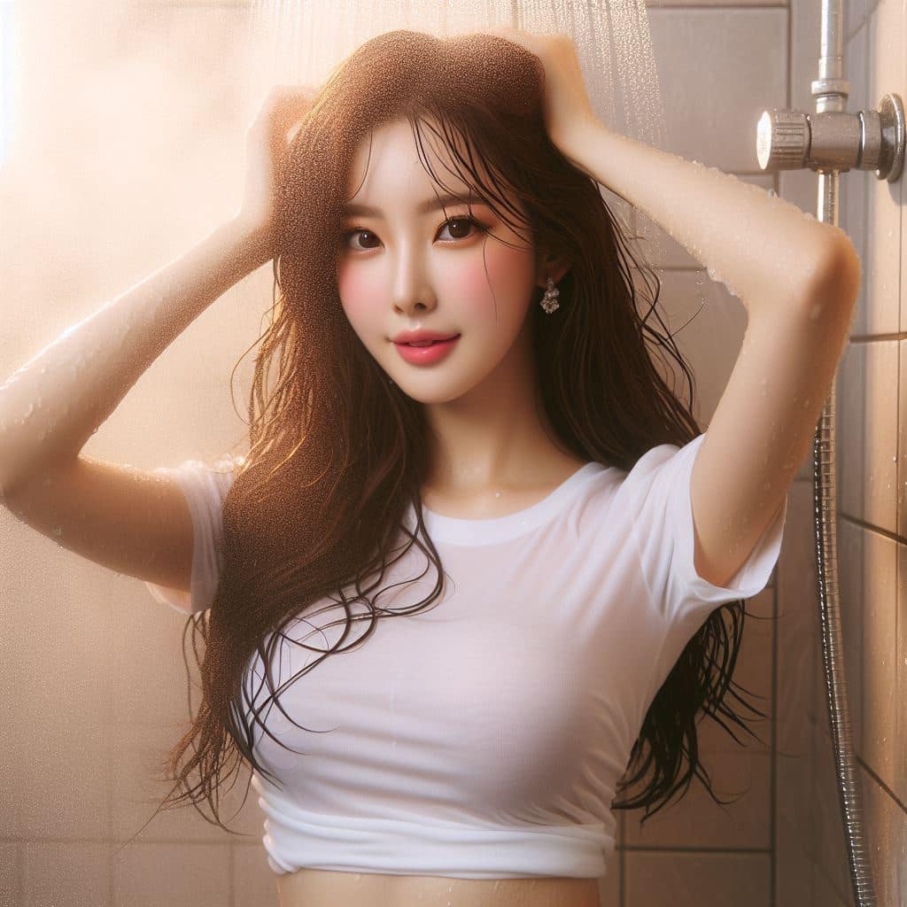 妹子洗澡