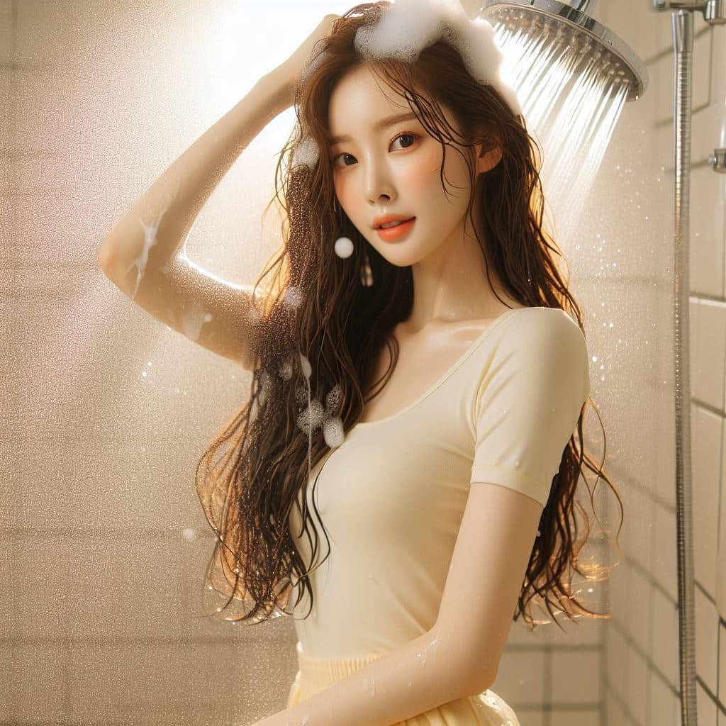 妹子洗澡