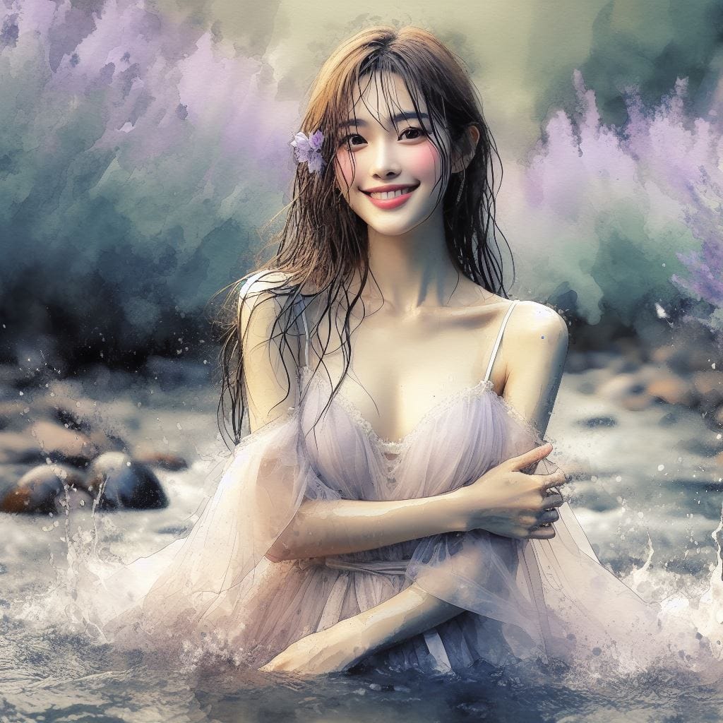 妹子與薰衣草的相遇