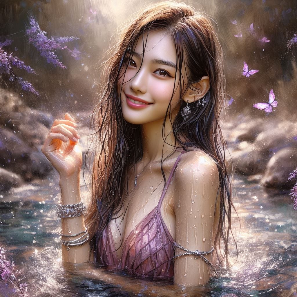 妹子與薰衣草的相遇