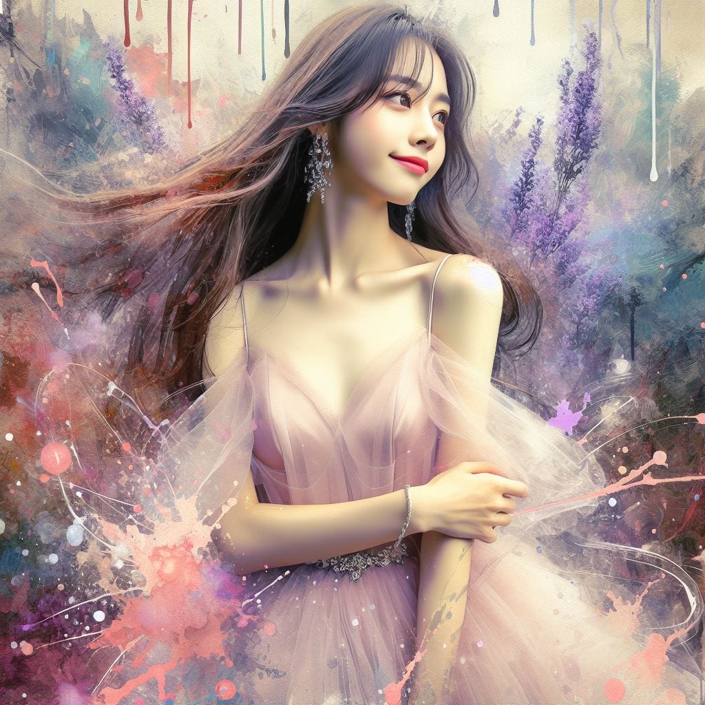 妹子與薰衣草的相遇