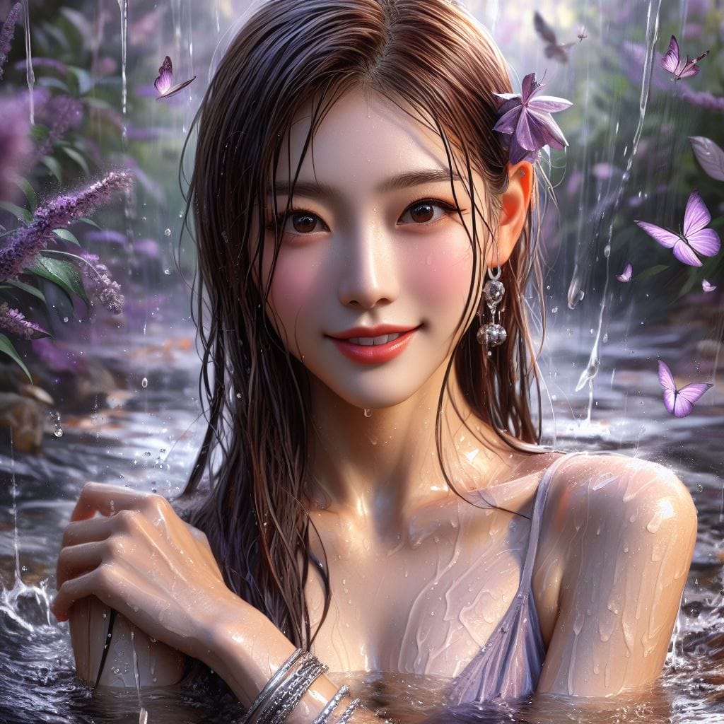 妹子與薰衣草的相遇