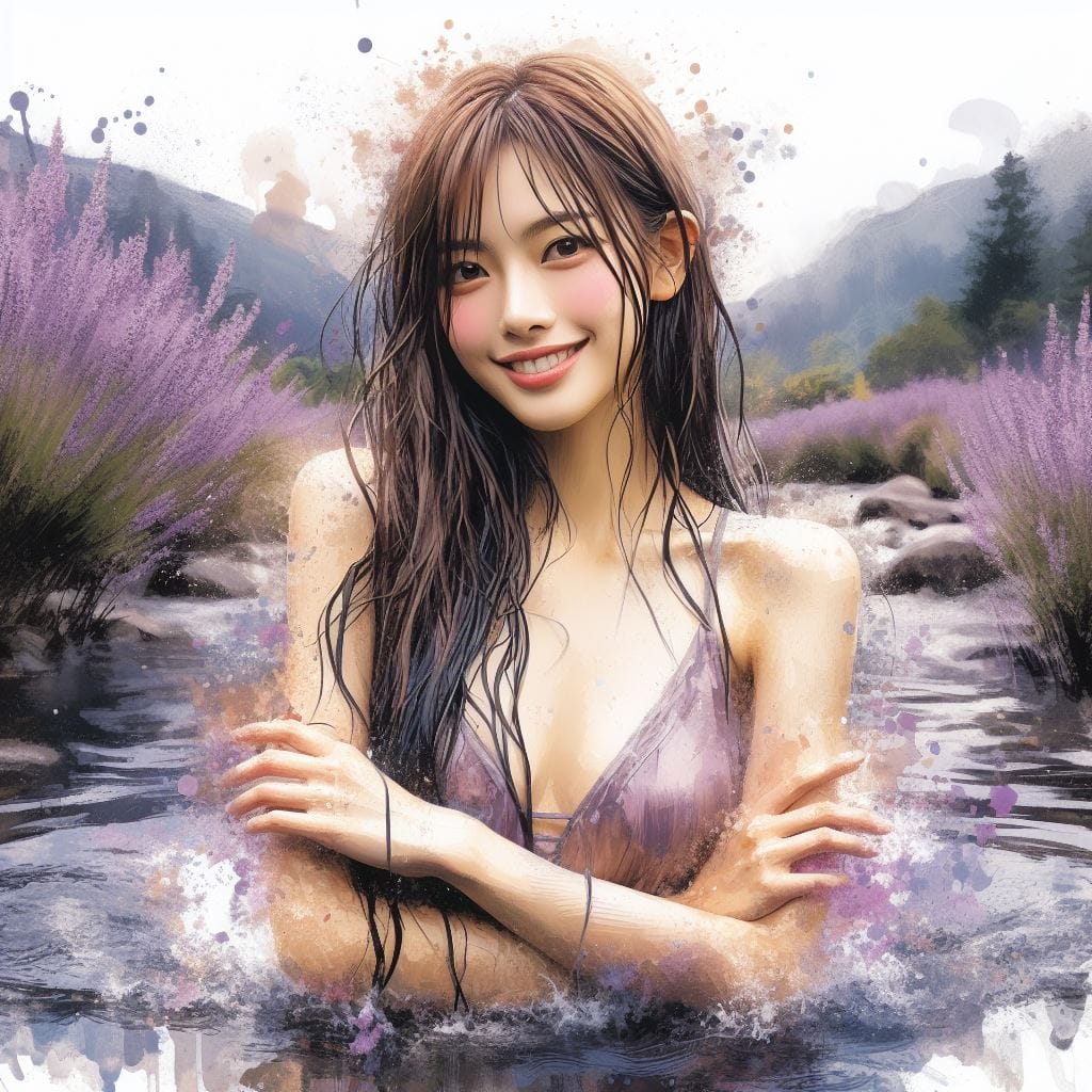 妹子與薰衣草的相遇