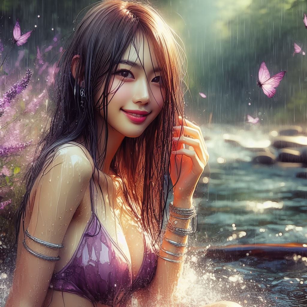 妹子與薰衣草的相遇