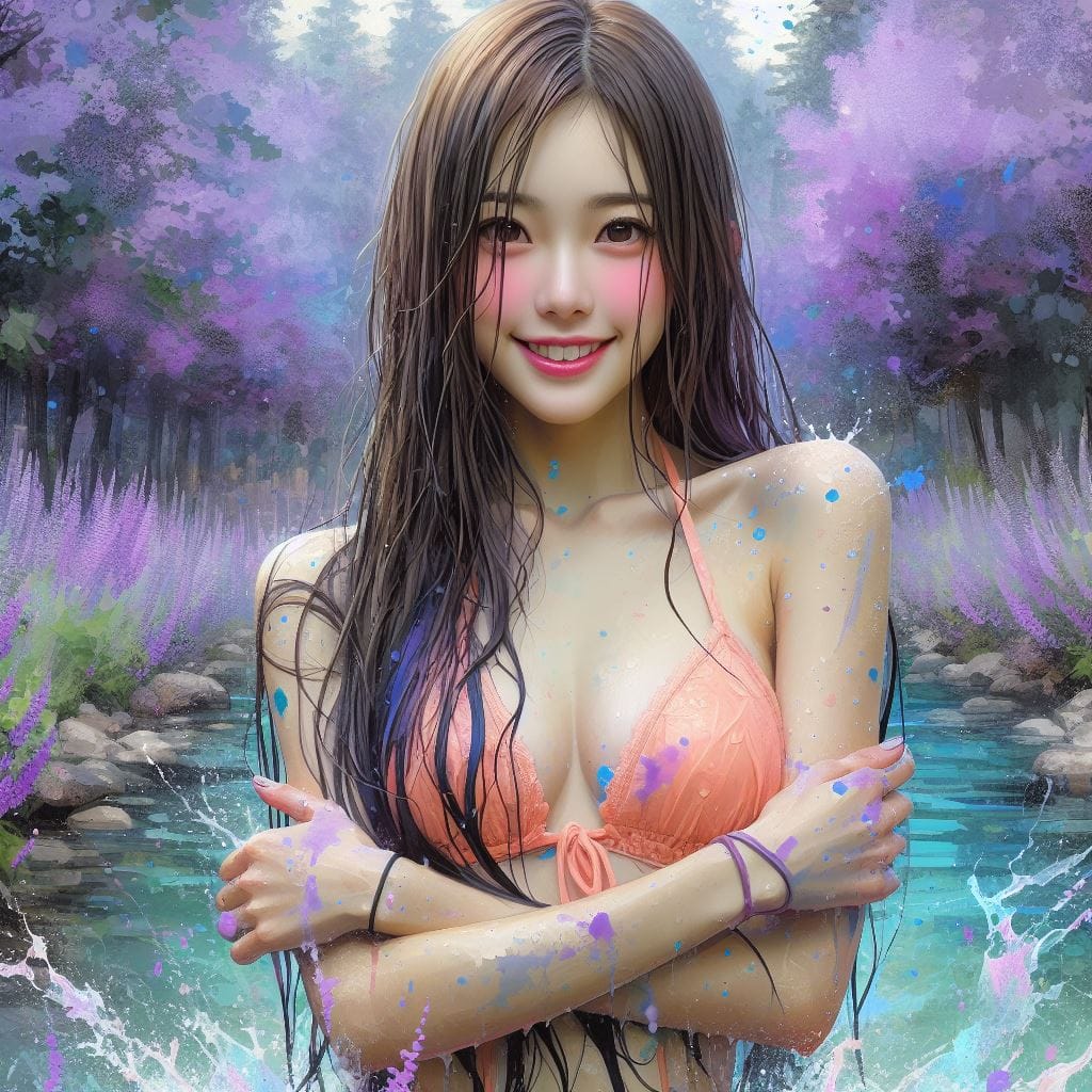 妹子與薰衣草的相遇