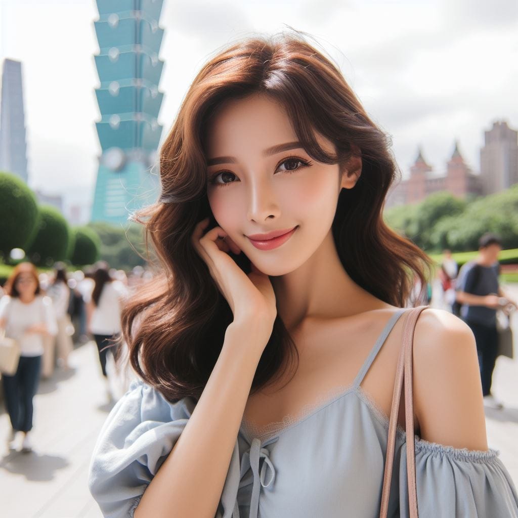 美女在台北101