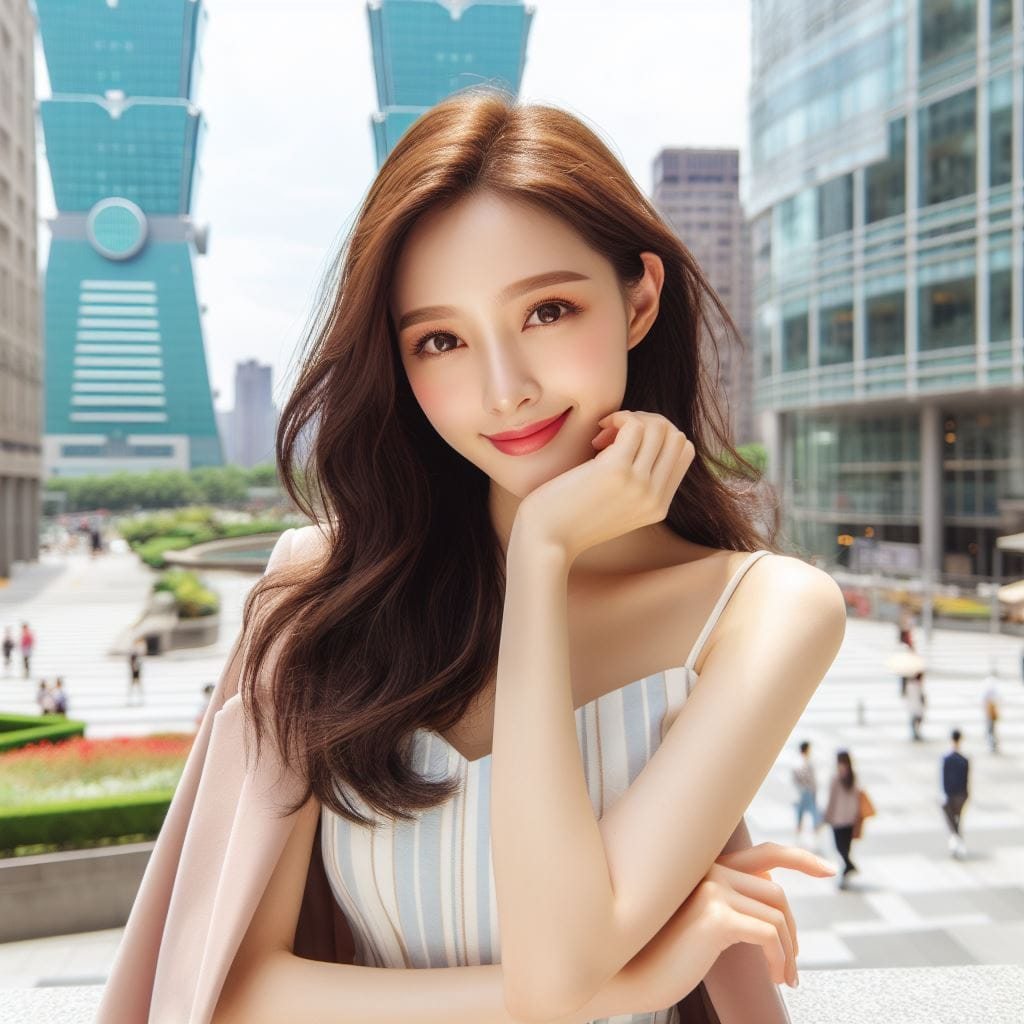 美女在台北101