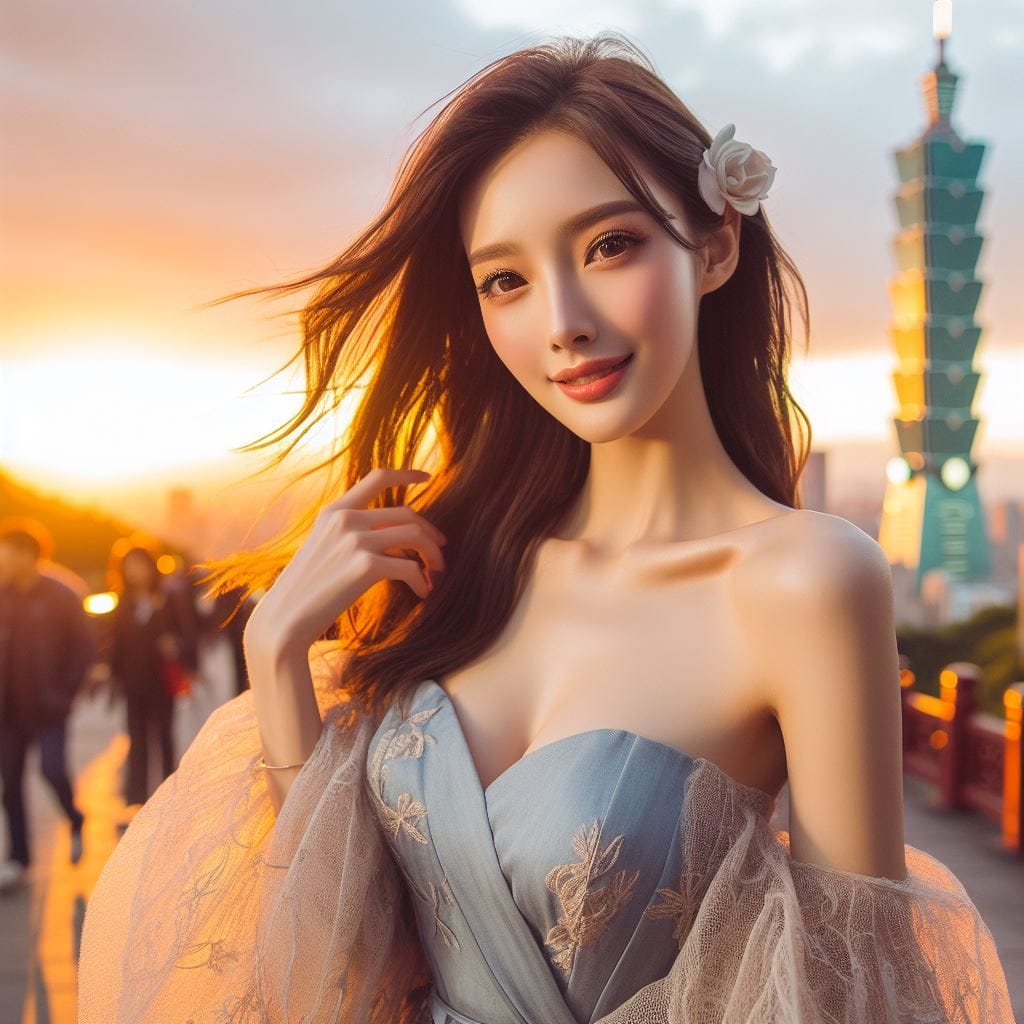 美女在台北101