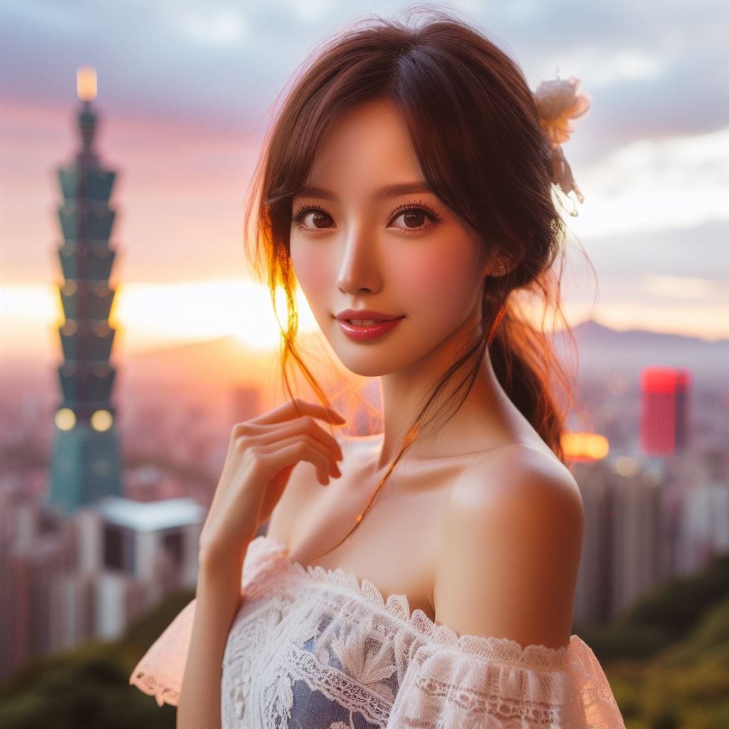 美女在台北101