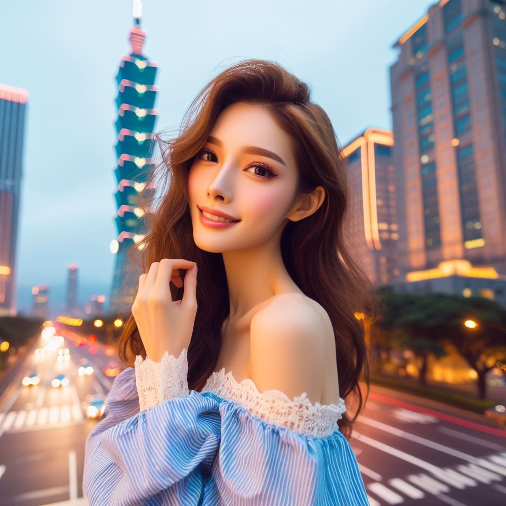 美女在台北101