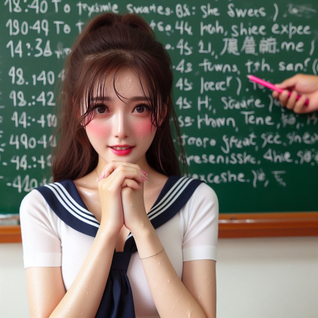 認真的學勉強的女學生．美美的日常