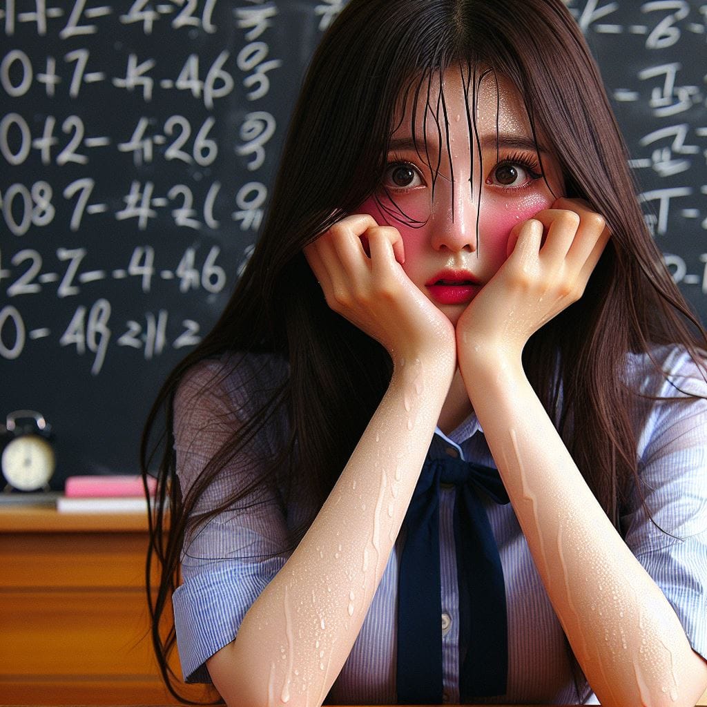 認真的學勉強的女學生．美美的日常