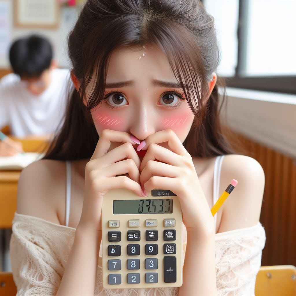 認真的學勉強的女學生．美美的日常