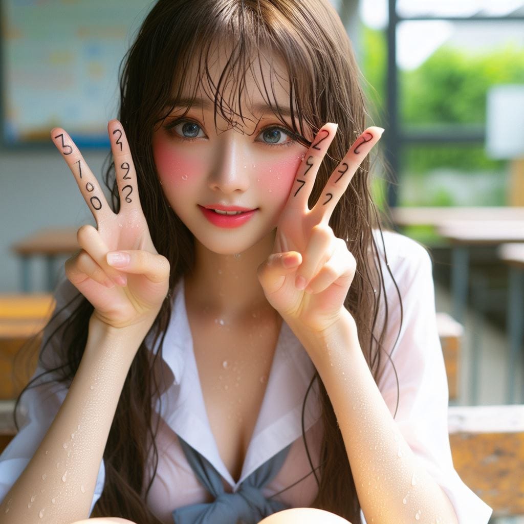 認真的學勉強的女學生．美美的日常
