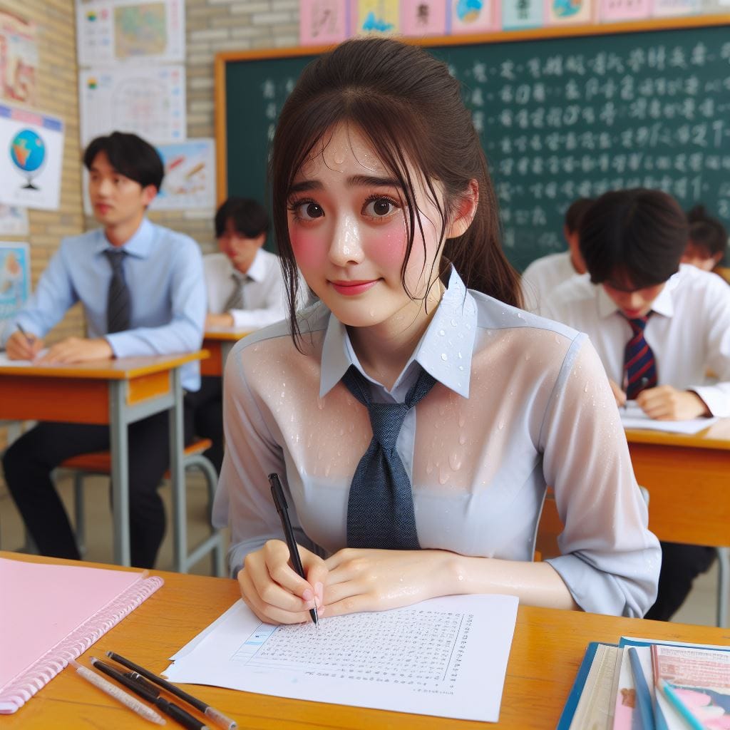 認真的學勉強的女學生．美美的日常
