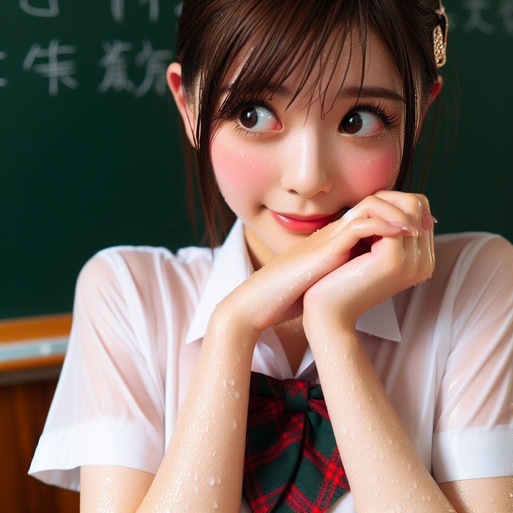 認真的學勉強的女學生．美美的日常