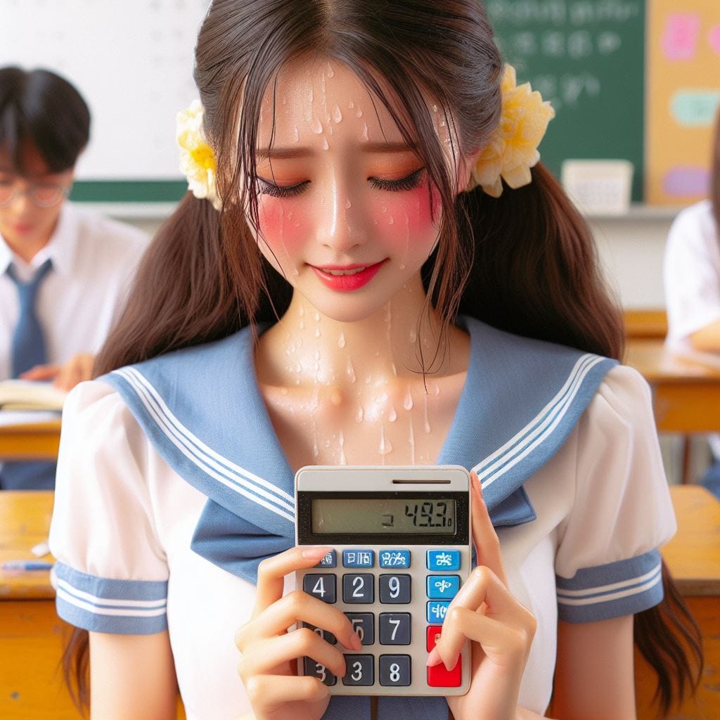 認真的學勉強的女學生．美美的日常