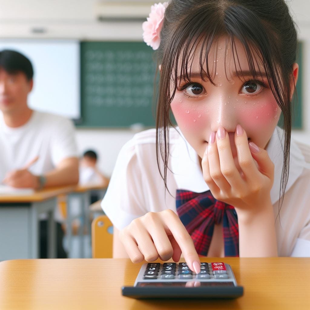 認真的學勉強的女學生．美美的日常