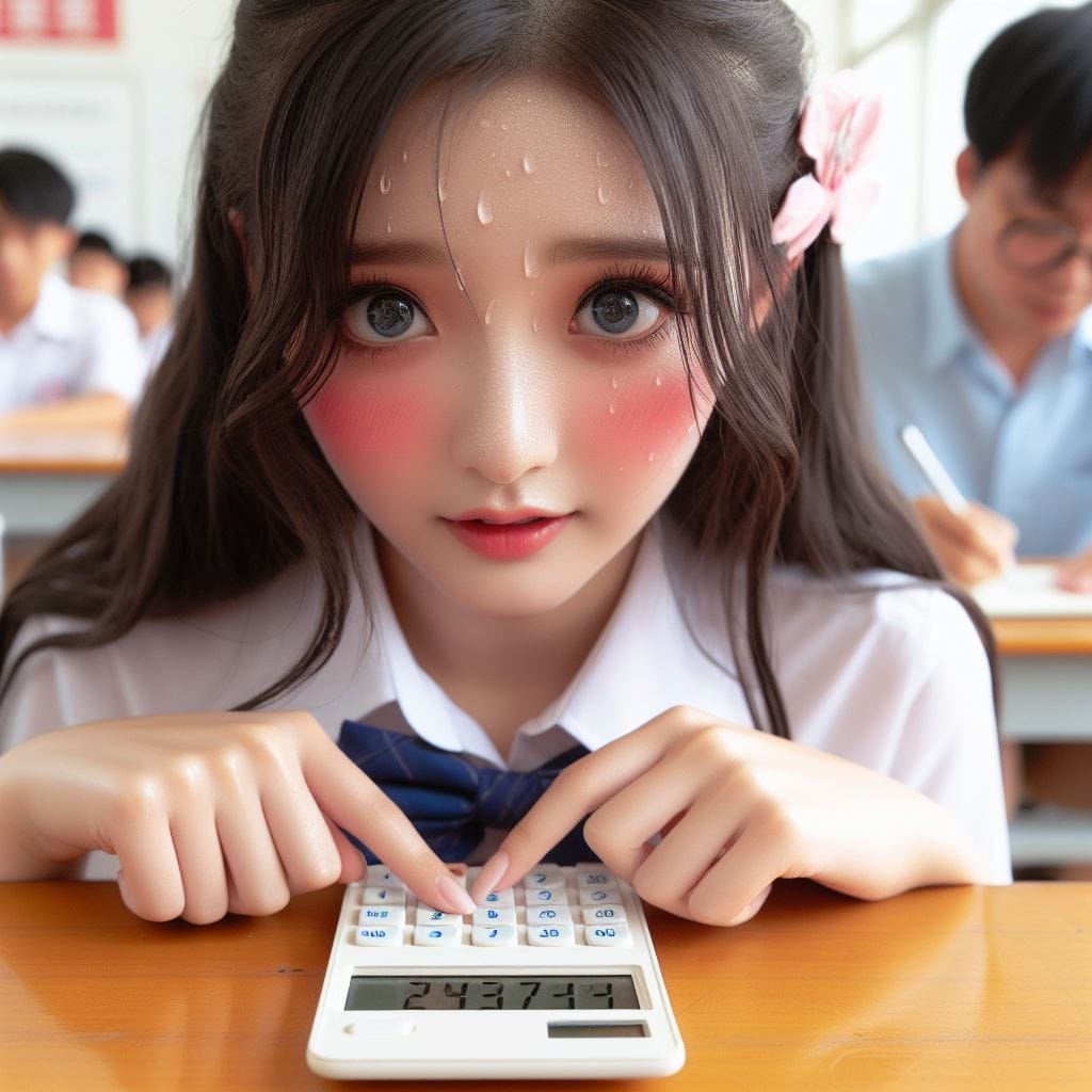認真的學勉強的女學生．美美的日常
