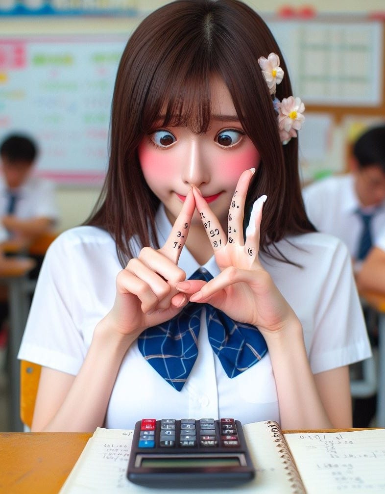 認真的學勉強的女學生．美美的日常