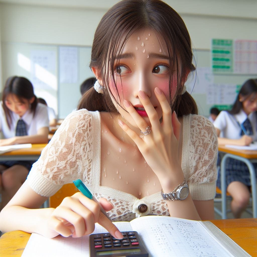 認真的學勉強的女學生．美美的日常