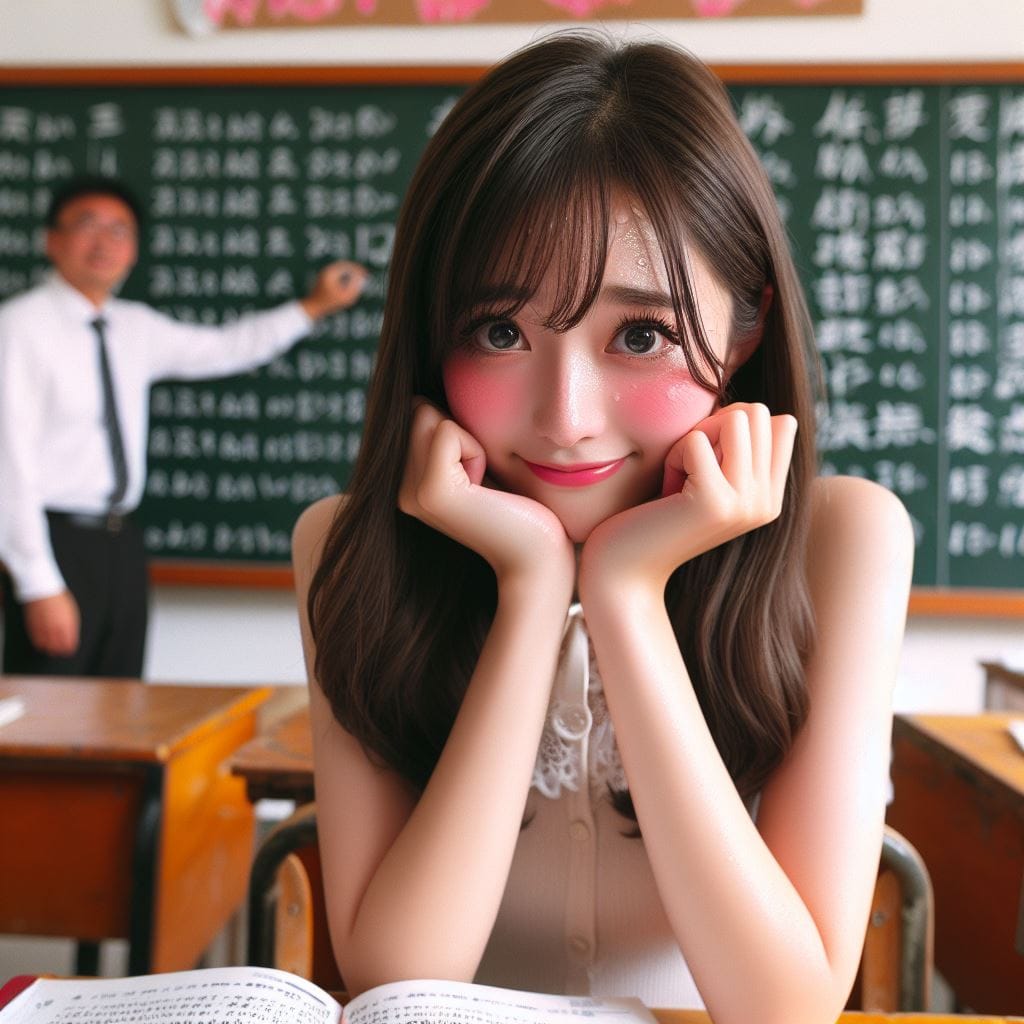 認真的學勉強的女學生．美美的日常