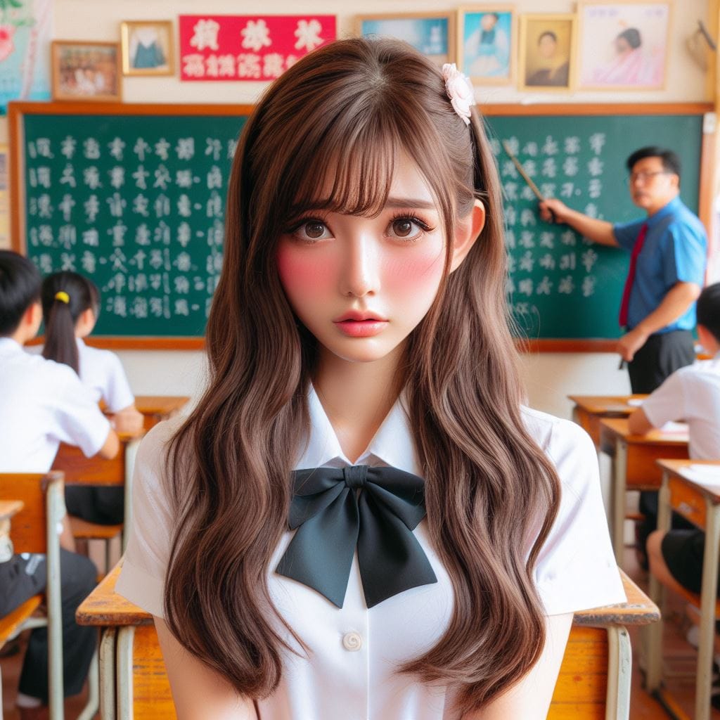 認真的學勉強的女學生．美美的日常