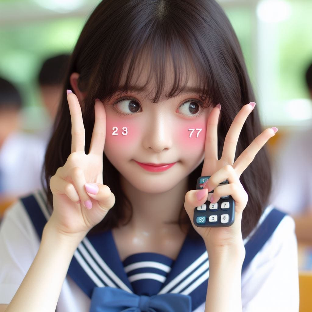 認真的學勉強的女學生．美美的日常