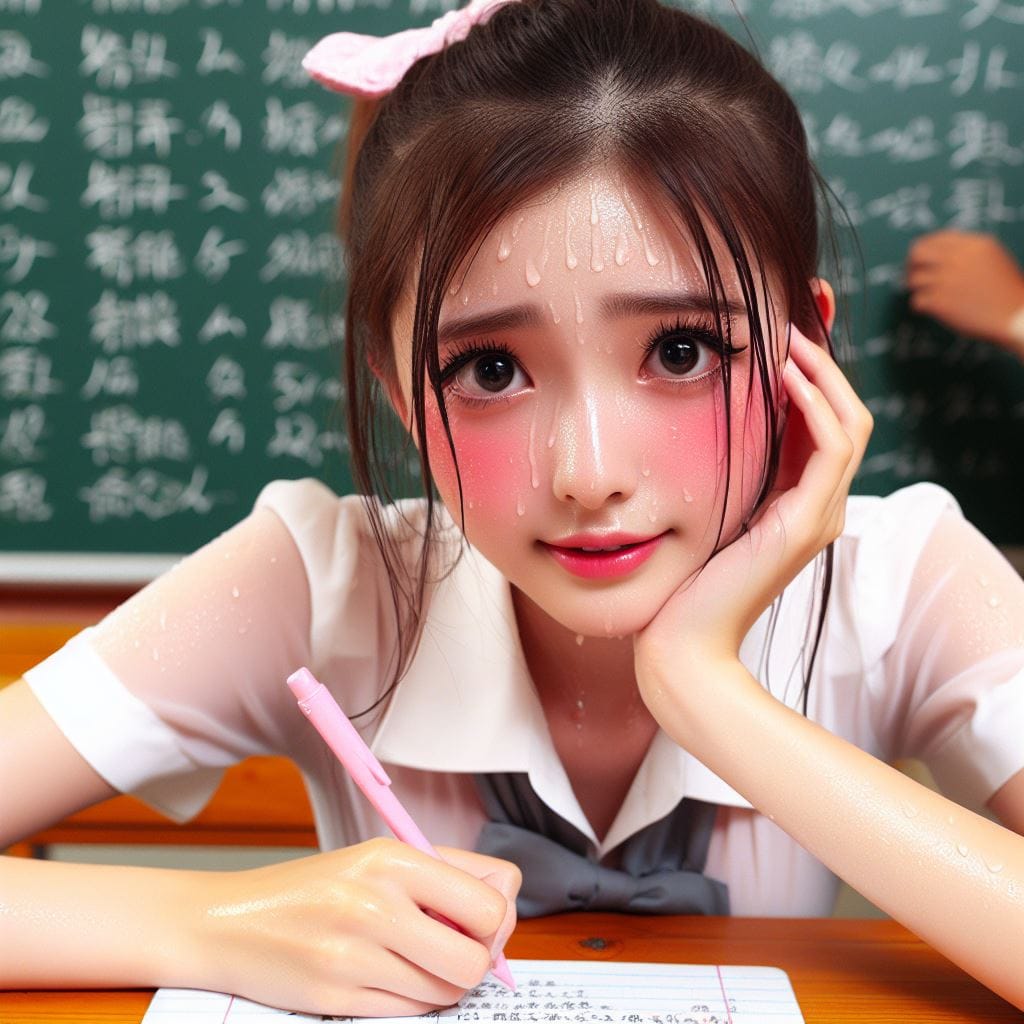 認真的學勉強的女學生．美美的日常
