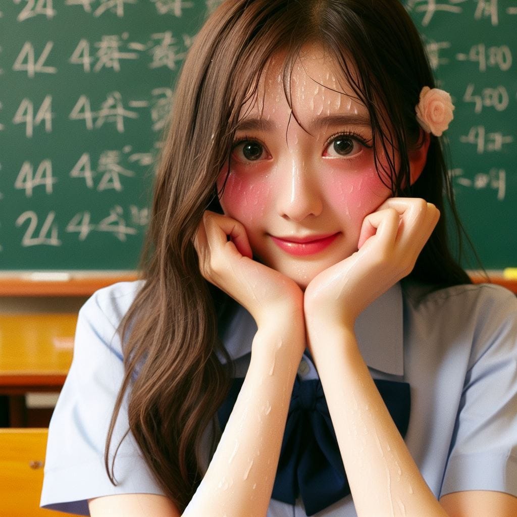 認真的學勉強的女學生．美美的日常