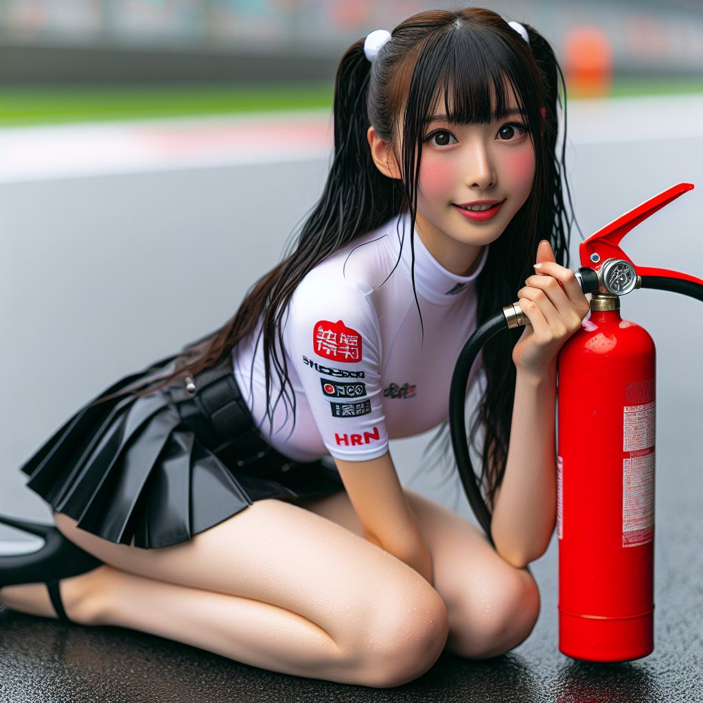 賽車場上可愛的貓咪&amp;妹子