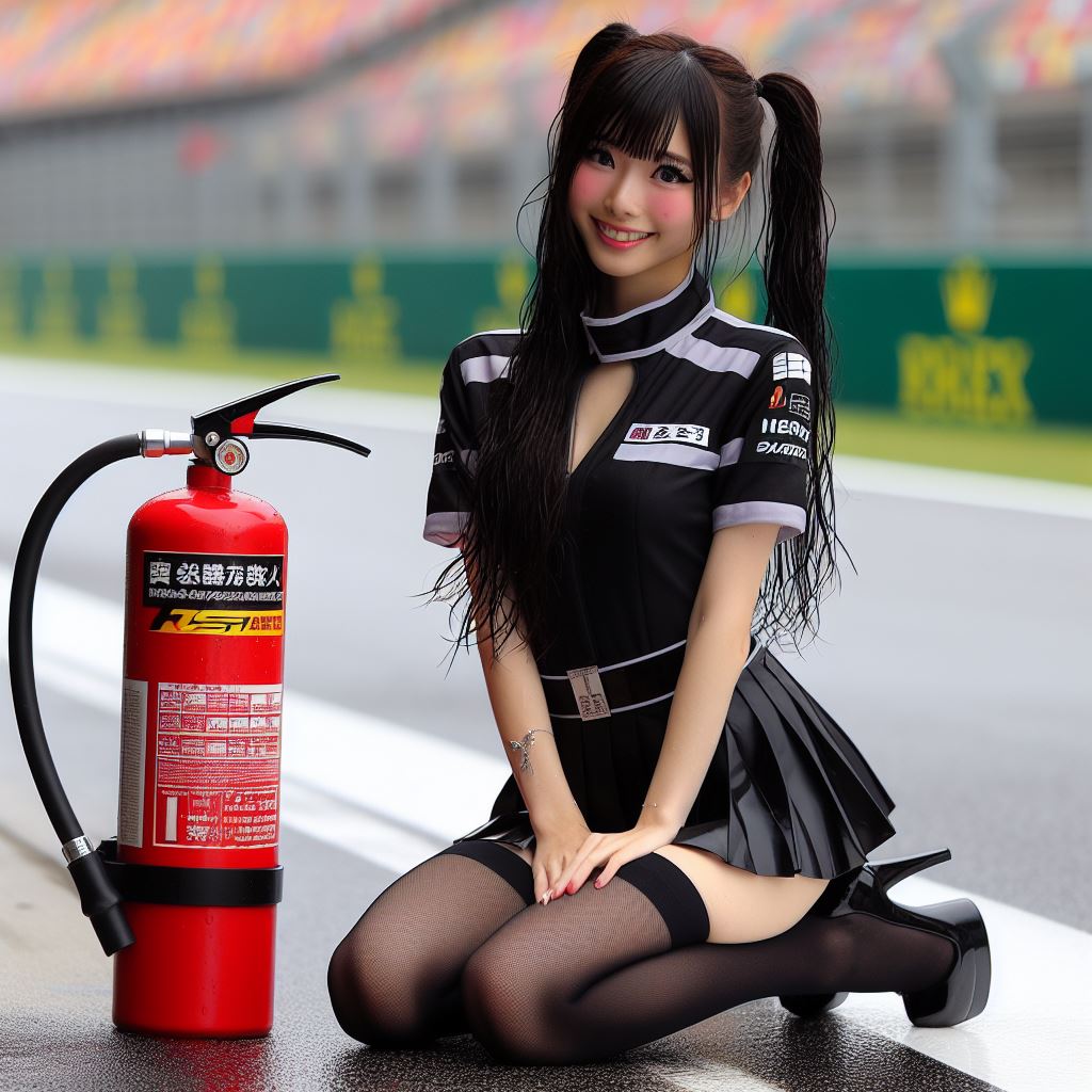 賽車場上可愛的貓咪&amp;妹子