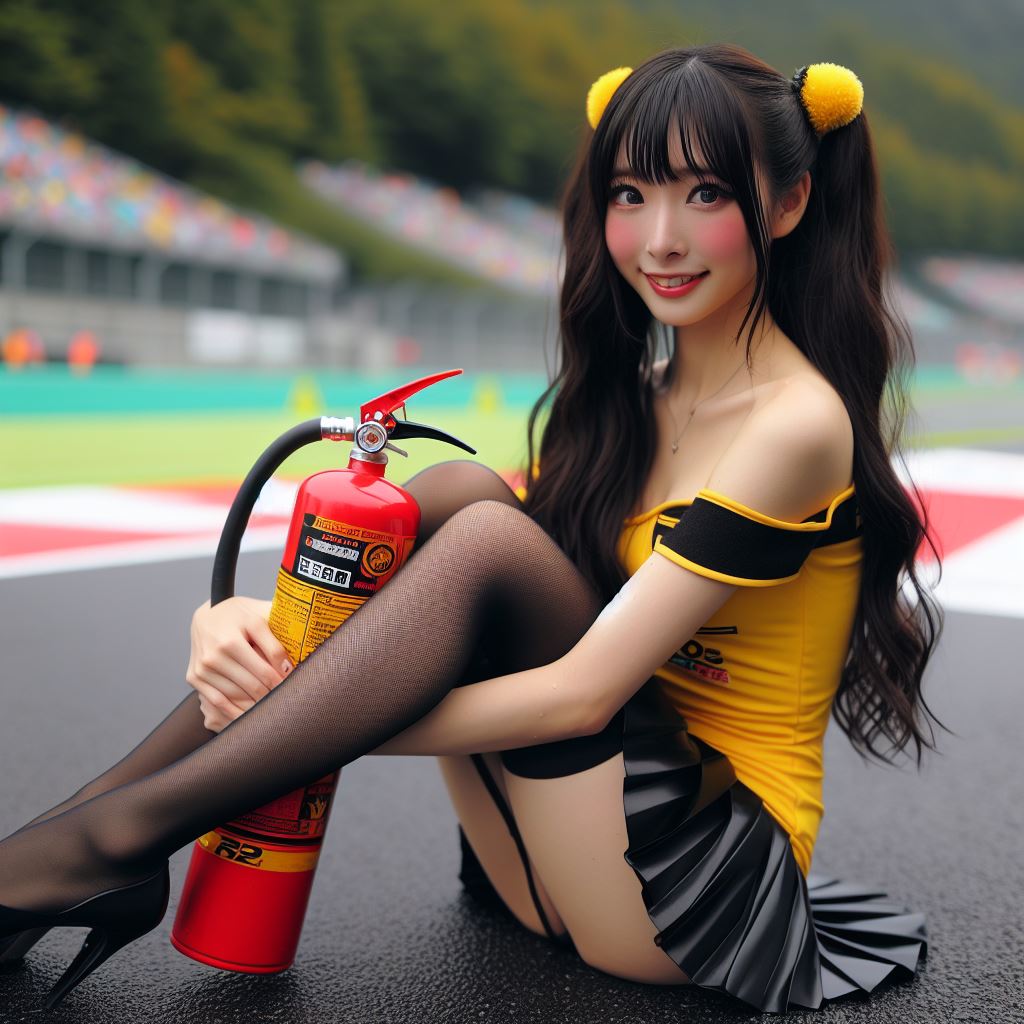 賽車場上可愛的貓咪&amp;妹子