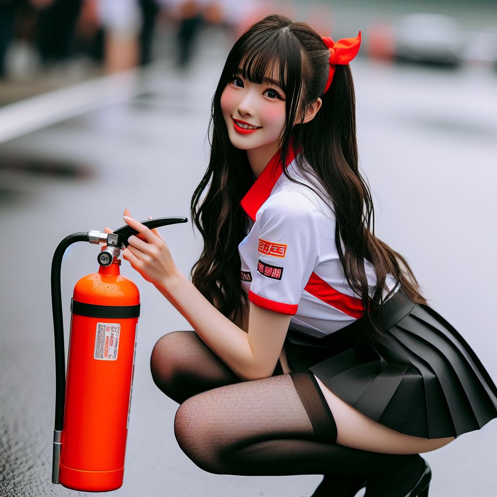 賽車場上可愛的貓咪&amp;妹子