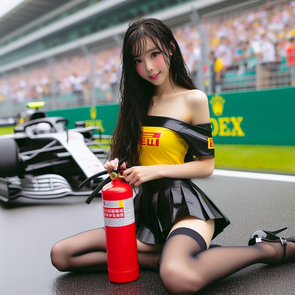賽車場上可愛的貓咪&amp;妹子