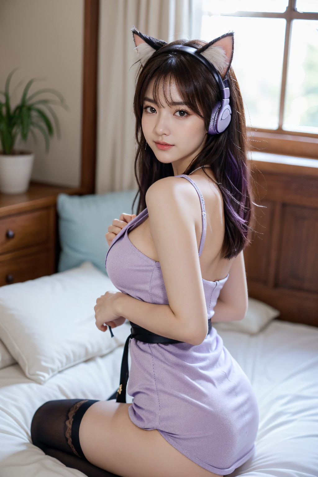 Purple Cat Girl