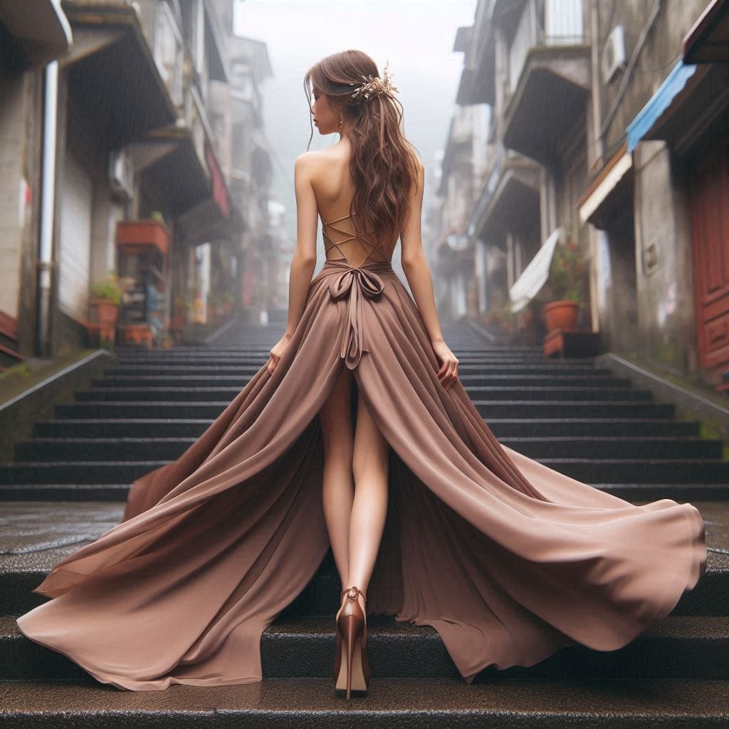 妹子的美麗背影