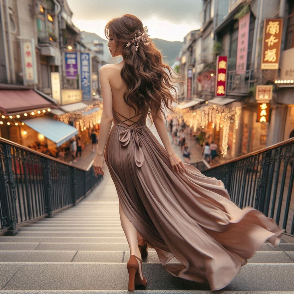 妹子的美麗背影