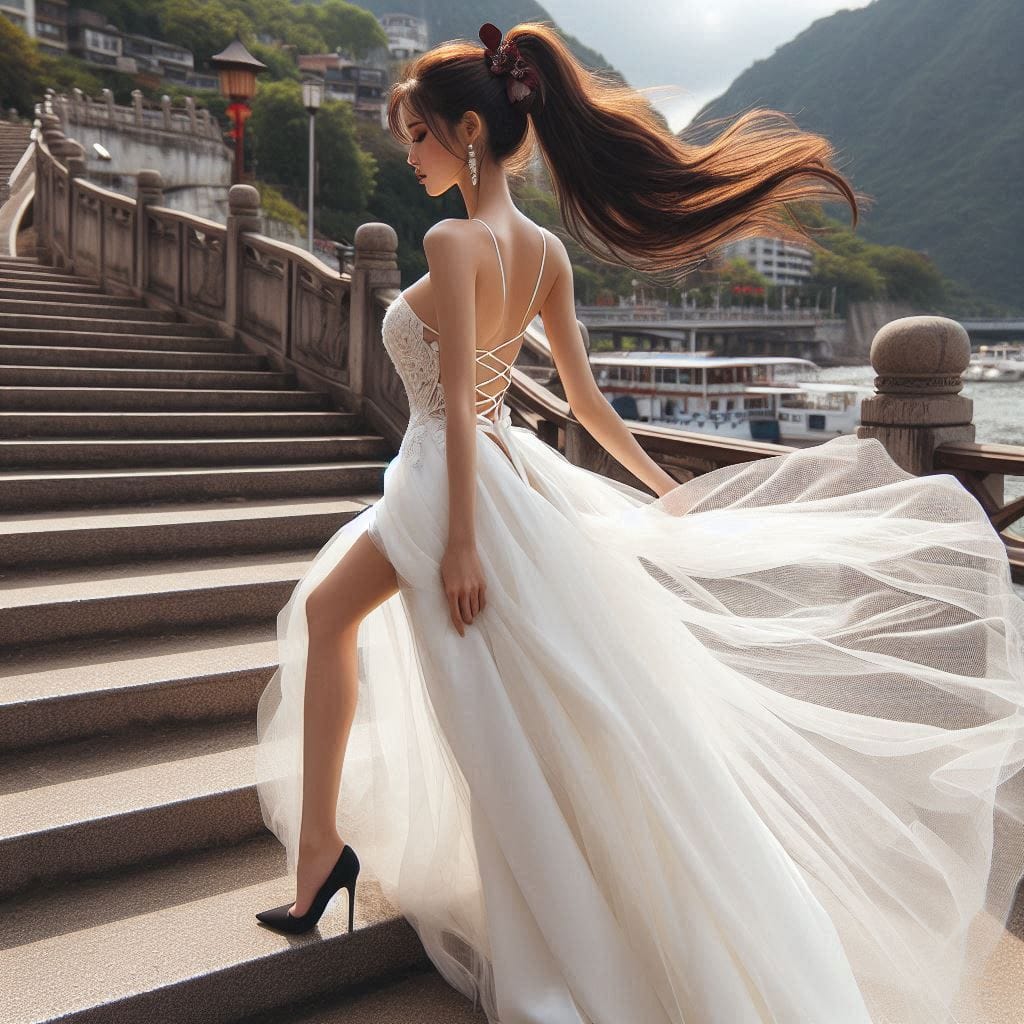 妹子的美麗背影
