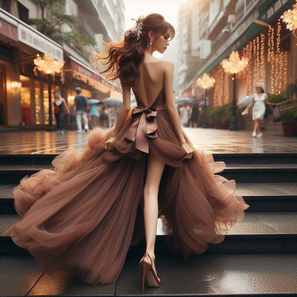 妹子的美麗背影
