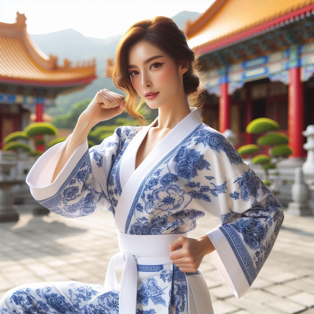 妹子空手道練功