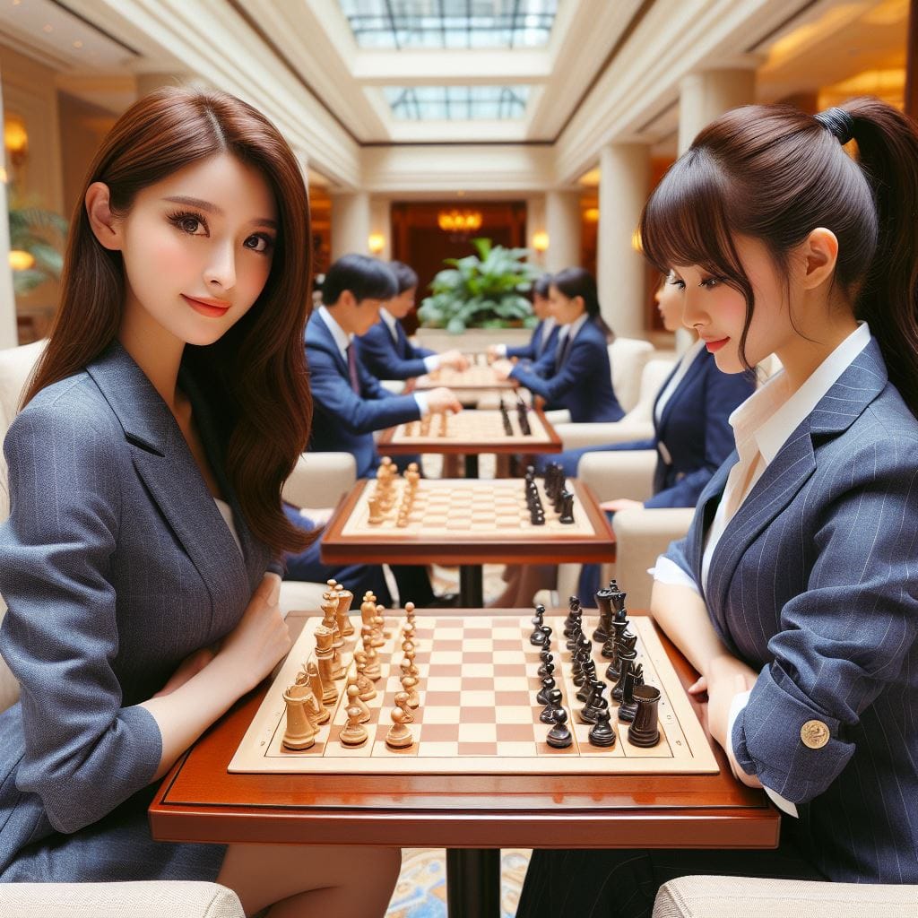 妹子們與西洋棋