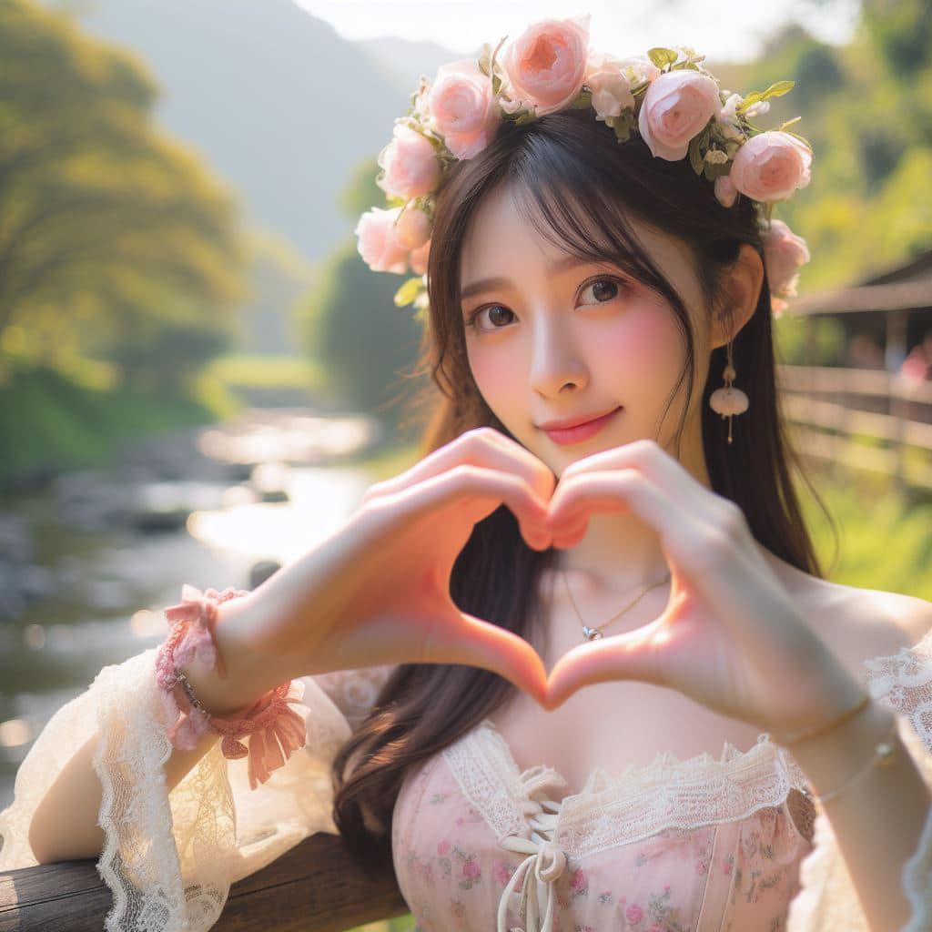 青春的妹子果然好（愛心風格）