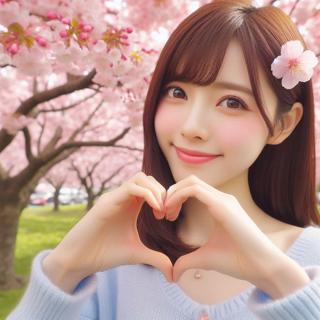 青春的妹子果然好（愛心風格）