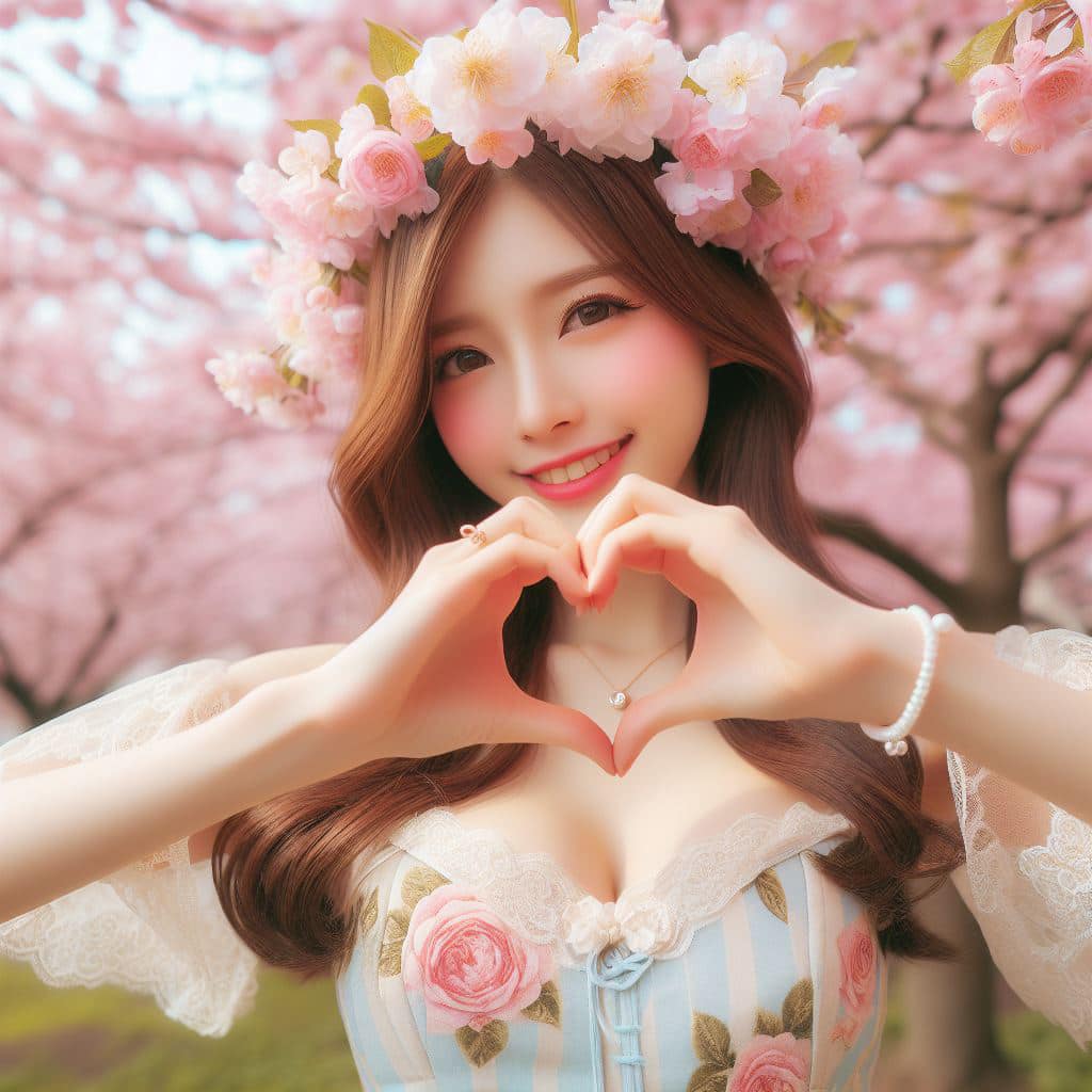 青春的妹子果然好（愛心風格）