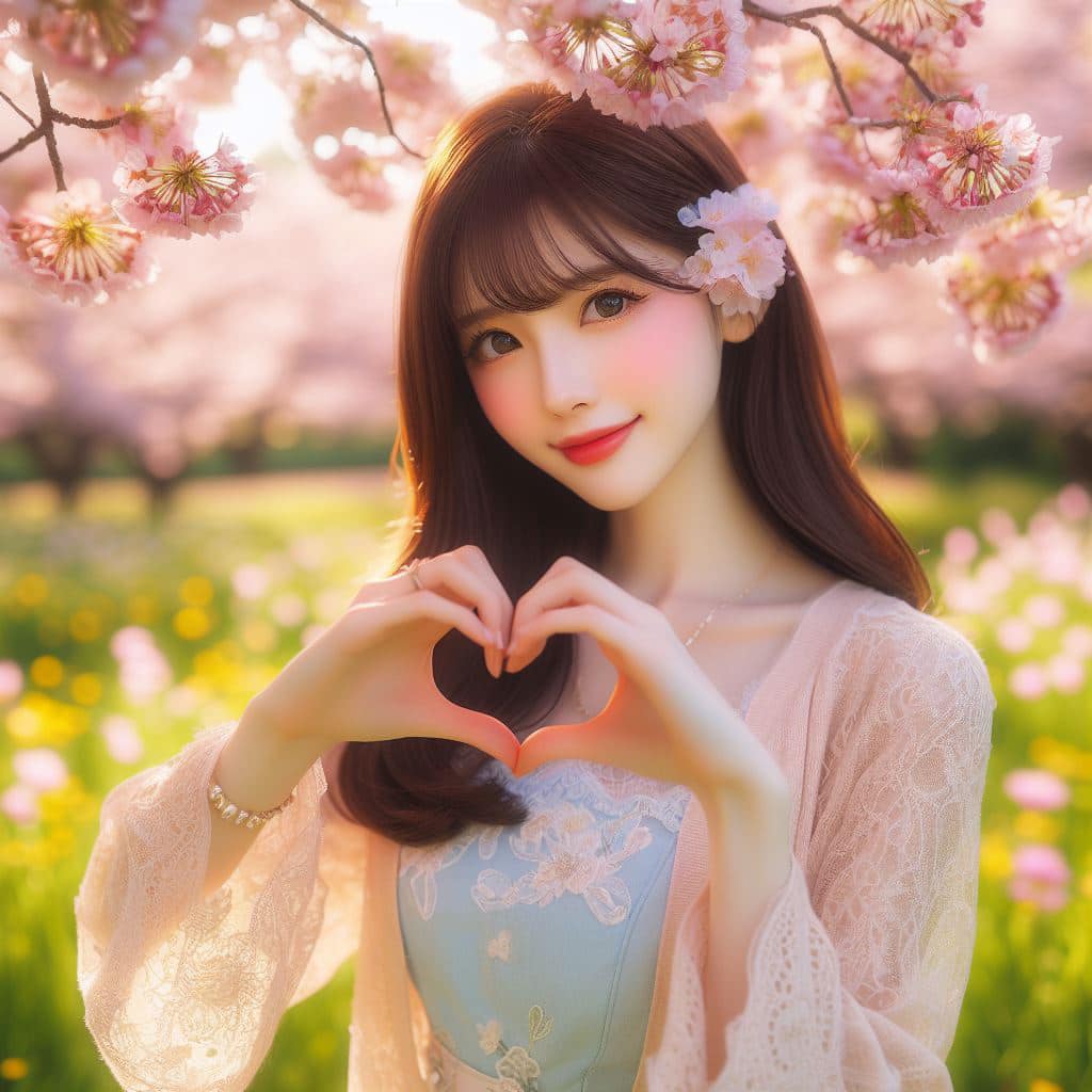 青春的妹子果然好（愛心風格）