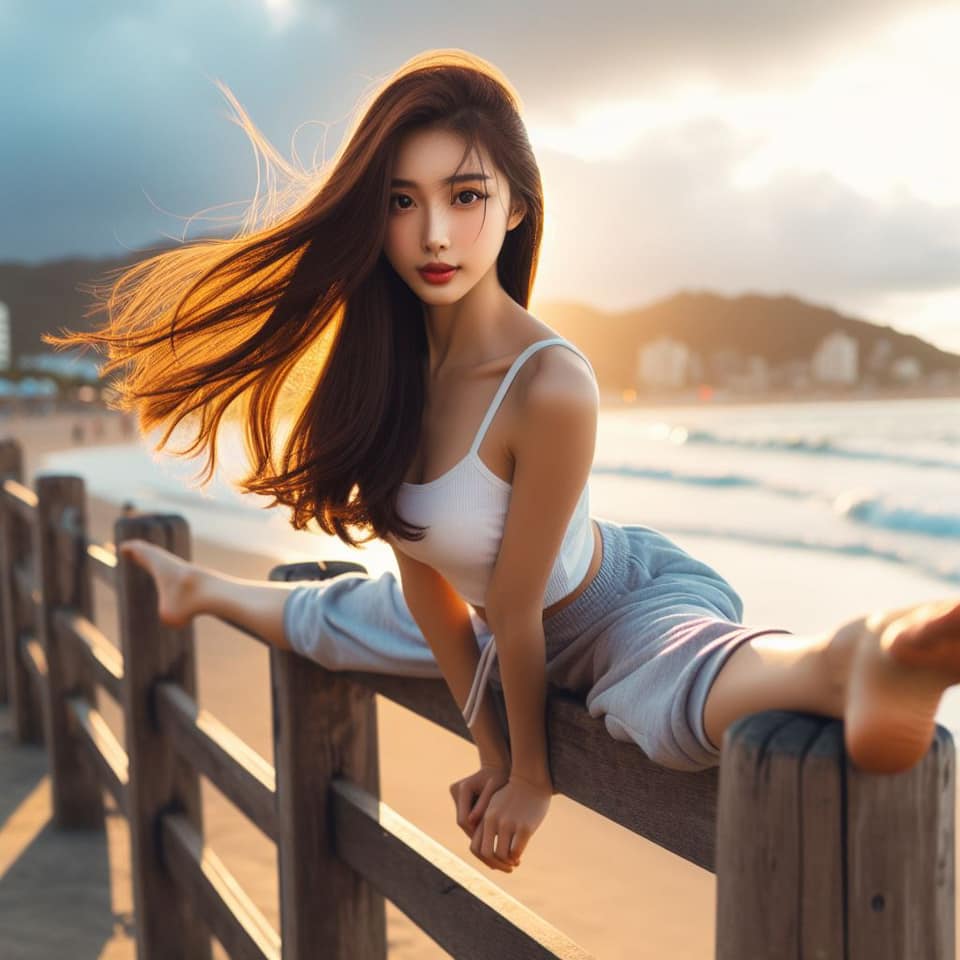 青春的妹子果然好（劈腿風格）