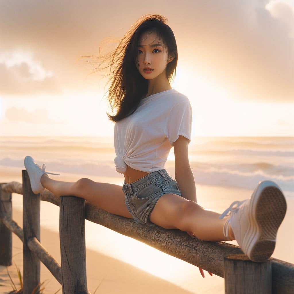 青春的妹子果然好（劈腿風格）