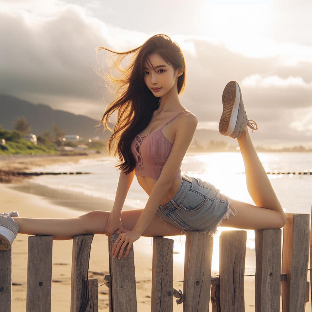 青春的妹子果然好（劈腿風格）